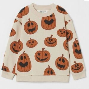 H&M Halloween Pumpkin Sweatshirt Sz 5/6